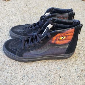 Dragon Flame Zip Sk8 High Top Vans